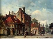 unknow artist European city landscape, street landsacpe, construction, frontstore, building and architecture.082 Germany oil painting reproduction